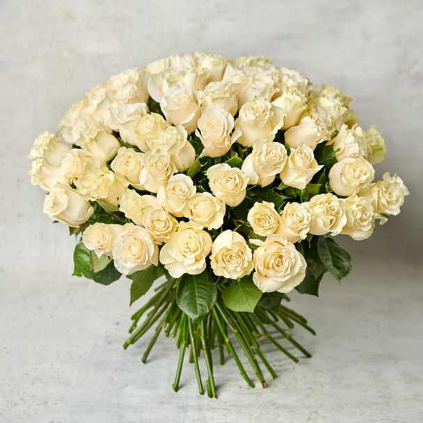 Букет из 51 белой розы