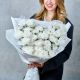 Букет из 9 белых хризантем